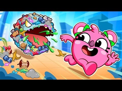 Garbage Monster Fun 👾 Learn Good Habits and Healthy Rules | Songs Fro Kids & Nursery Rhymes
