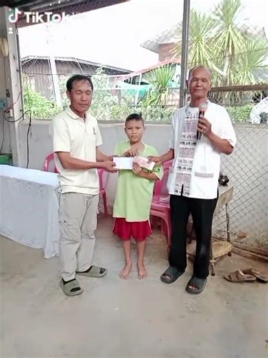 The young rooster was very happy when he sang a song at the alms-giving ceremony. After finishing...