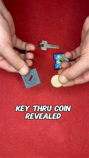 Key Thru Coin Trick Revealed 🪄 #magic #tricks #asmr #foryou
