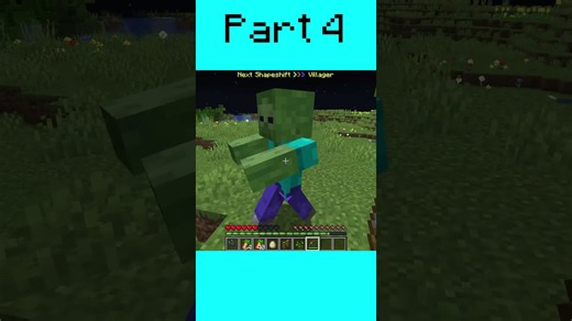 Becoming different creatures to overcome challenges across Minecraft