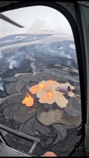 🌋 Incredible Aerial View of a Volcanic Eruption! 🔥 | 4K Nature #Shorts