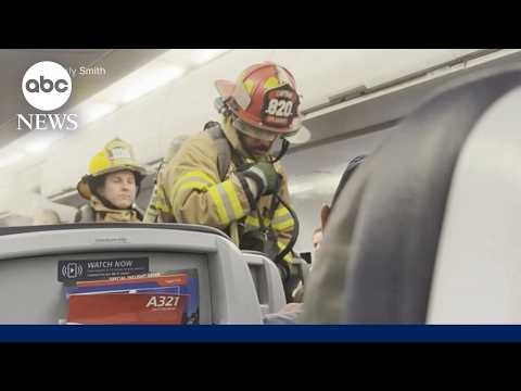Smoking laptop aboard American Airlines flight