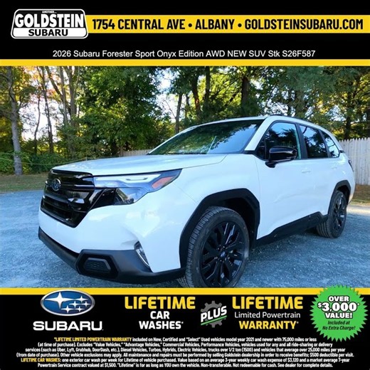 2026 Subaru Forester Sport Onyx Edition AWD NEW SUV Stk S26F587