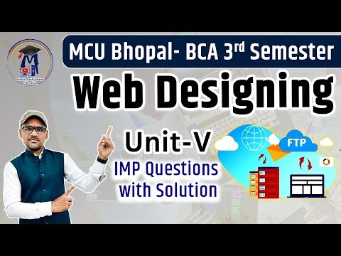 BCA 3rd Sem Web Designing Unit-5 | Hosting & FTP | IMP + Previous Questions