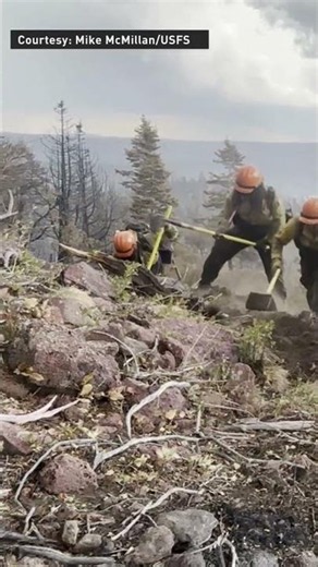 Watch crews battle the nation's largest wildfire burning in Utah