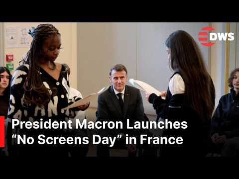 WATCH NOW: "No Screens Day" in France President Macron Targets Social Media for Kids Under 15 | AC14