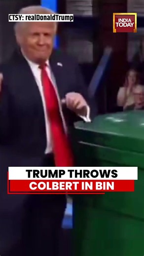 VIRAL | Trump Throws Colbert in Bin AI Clip Goes Viral Sparks Massive Online Political Controversy
