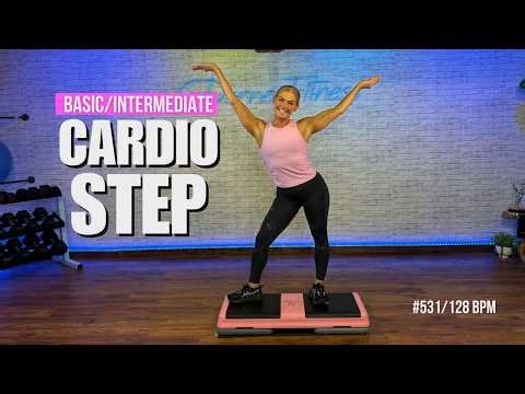 STEP AEROBICS WORKOUT | Easy-to-follow & Doable | Basic-Intermediate #531