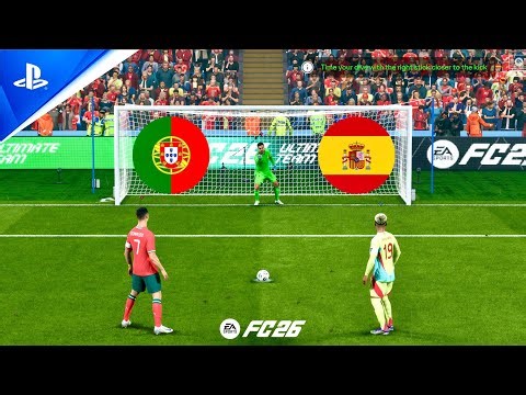 Portugal vs Spain | World Cup Final 2026 | Ronaldo vs Yamal | FC 26 Penalty Shootout - PS5