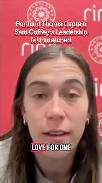 Portland Thorns Captain | Sam Coffey's leadership is unmatched & one-of-a-kind #nwsl #uswnt #baonpdx