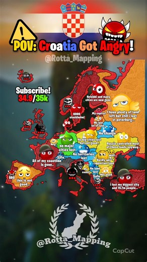 POV: Croatia Got Angry! 🤬🇭🇷😭🥀 #map #mapping #geography #geo #europe