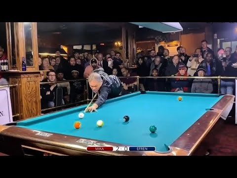 efren reyes vs the best pool - Finland's best billiards player - the Iceman In New York City 