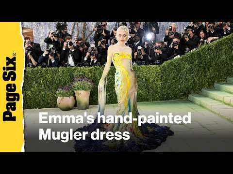 Emma Chamberlain wears hand-painted Mugler dress to Met Gala