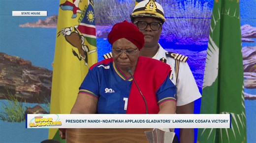Watch live: President Netumbo Nandi-Ndaitwah hosts the Brave Gladiators at State House for a welcoming reception following their historic triumph at the COSAFA Women's Championship, after defeating hosts South Africa 2–1. | Namibian Presidency