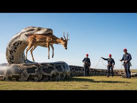 Heroic Rescue Team Saves Deer from Giant Python 🐍🦌 | Shocking Wildlife Rescue