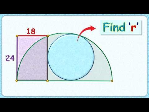 Rectangle, semicircle and circle. Find radius of circle. ............. #maths #520 #cat #ssc #cgl