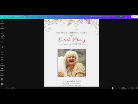 How To Create A Funeral Program In Canva (2026) - Make & Print Obituary On Canva