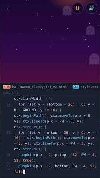 Building a Spooky Flappy Bird Game in JS! Rate this game 1-10 🎮