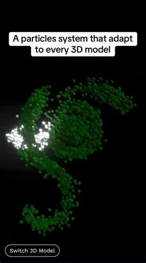 Particles simulation system #coding #threejs