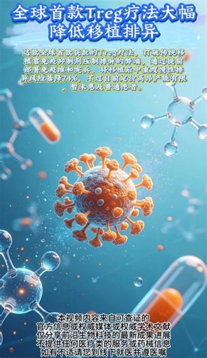 全球首款Treg疗法大幅降低移植排异 #博鳌乐城 #Treg #降低 #科普