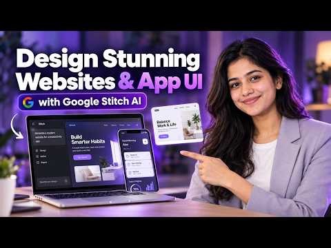 Google Stitch AI Full Tutorial 🚀 | Design Stunning Websites & App UI with AI