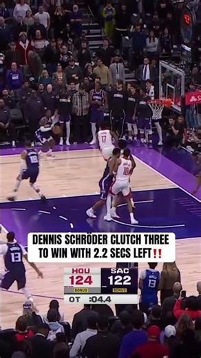 Dennis Schröder hits the game-winning corner three with 2.2 seconds left in overtime 🤩