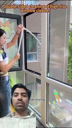 Mop To Clean High Rise Building Windows #gadgets #usa #shorts