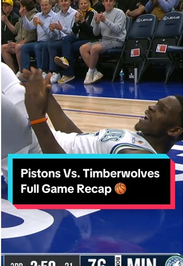 Quick rewind ⏮️. Full recap. Here’s everything from tonight @Detroit Pistons vs. @Timberwolves 🏀 #NBA #basketball #Pistons #Timberwolves