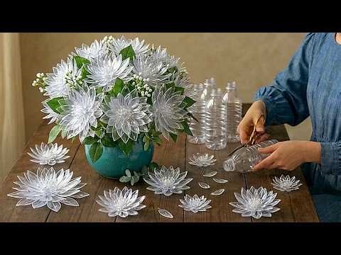 Turn Waste bottles Into Beautiful Flowers! 🌸Plastic Bottles Craft - DIY Tutorial