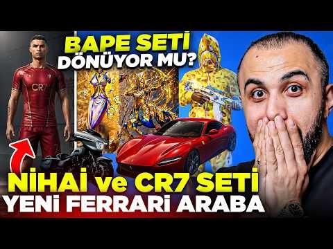 YENİ RONALDO SETİ VE FERRARİ ARABA 😱 (BAPE SETİ GELİYOR MU?) NİHAİ SET VE ÖDÜL YOLU | PUBG Mobile