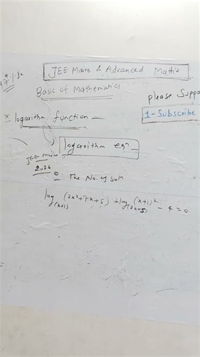 Logarithmic Function 🔥 | Basic Mathematics | JEE Main & Advanced #shorts