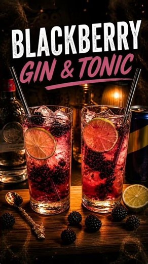 Blackberry gin & tonic
