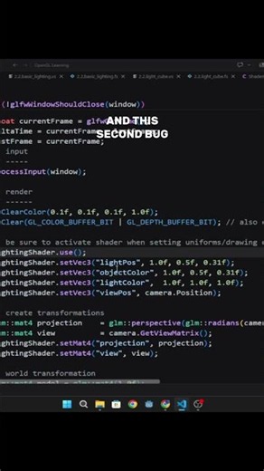 This made my life SO HARD! #coding #opengl #cplusplus #bugs #codingbugs #programming