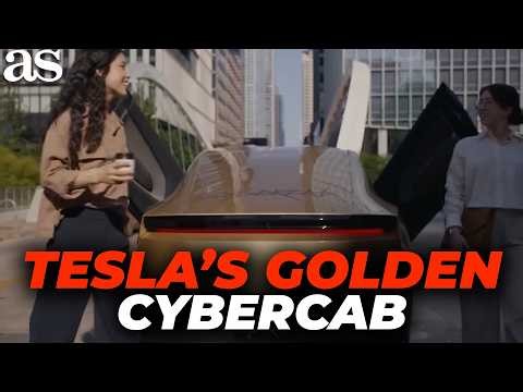 TESLA’S GOLDEN CYBERCAB STEALS the SPOTLIGHT ahead of TEXAS REVEAL
