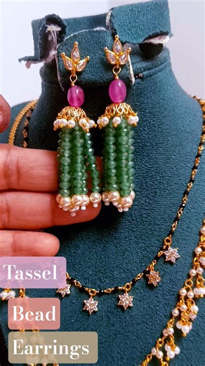 New Trend bead Tassel Earrings|DIY Tassel Earrings at home #home #making #tutorial #trending #new