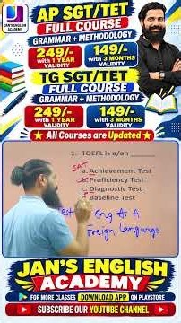 🔥 Types of Tests MCQ | TOEFL Is Which Type of Test? | English Pedagogy