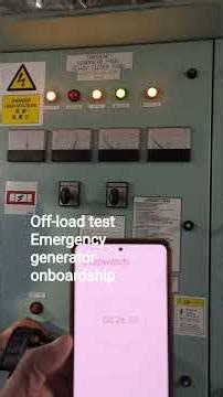 Off-load test Emergency generator onboard ship.