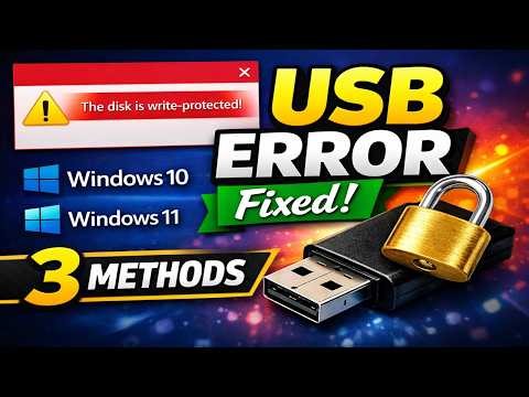 Fix “The Disk Is Write-Protected” USB Error on Windows 10/11 (3 Working Methods)
