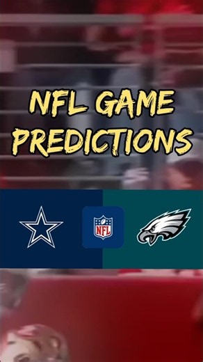 NFL Game Predictions : Dallas Cowboys Vs Philadelphia Eagles Week 7 | NFL 2026 #nfl #cowboys