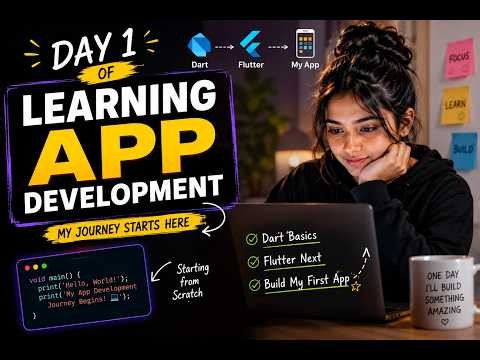 Day 1: Learning App Development #appdevelopment #beginners #programming #coding #dart #flutter #fyp