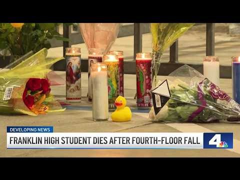 Memorial grows for Franklin High student who died after fall