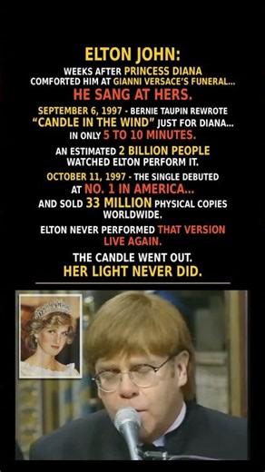 ELTON JOHN: THE SONG FOR PRINCESS DIANA THAT BROKE WORLD RECORDS 🕯️