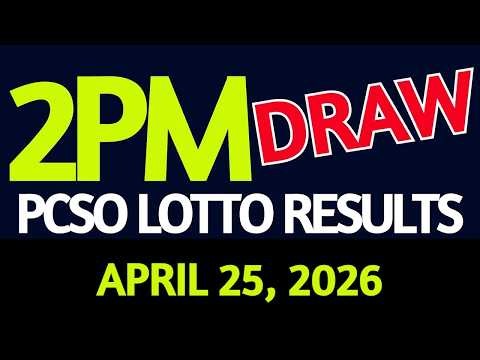 2pm Lotto Result Today April 25, 2026 Swertres Ez2 PCSO