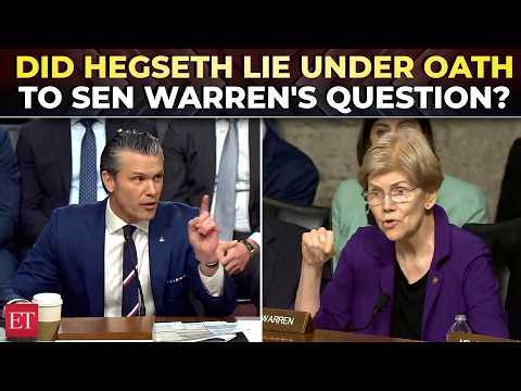 'I don't do it for stocks, no one OWNS ME!': Hegseth's brutal clash with Warren over insider trading