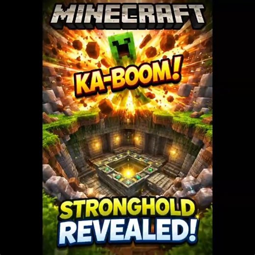 💥 Creeper Explosion Reveals SECRET Stronghold in Minecraft! 😱 #minecraft #viral #gaming #shorts