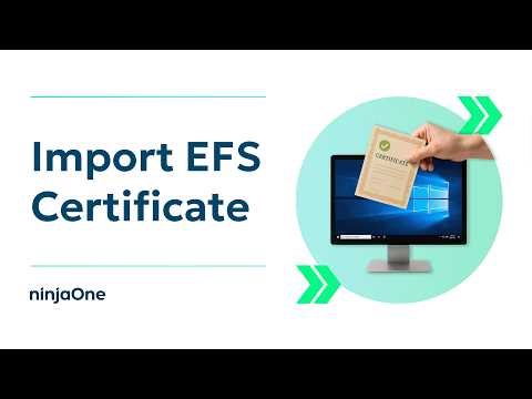 How to Import Your EFS File Encryption Certificate and Key in Windows 10