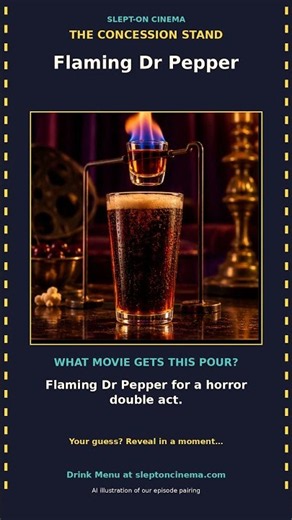 Flaming Dr Pepper for a horror double act.