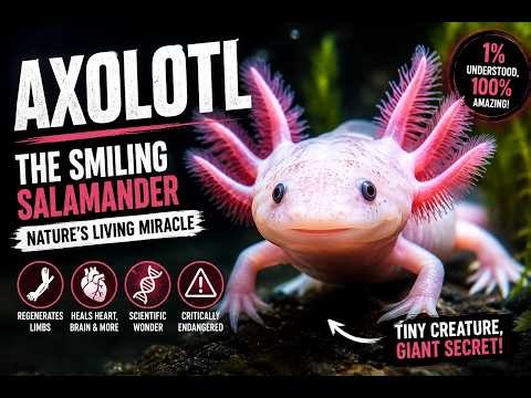 Axolotl: The Animal That Can Regrow Its Brain! 🦎🤯#axolotl #animals #wildlife #nature #facts