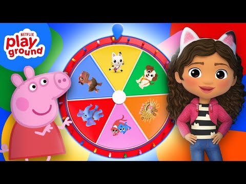 Mystery Wheel of Animal Games! Gabby's Dollhouse, Sesame Street & MORE | Netflix Playground