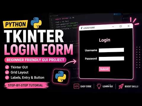 Tkinter Login Form in Python 🔐 | Beginner Friendly GUI Project (Step-by-Step Tutorial)